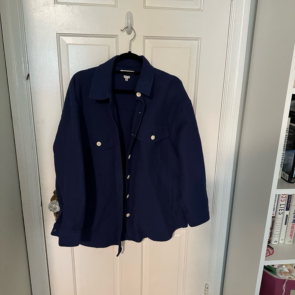 Royal Blue Madewell Button-Up Shacket